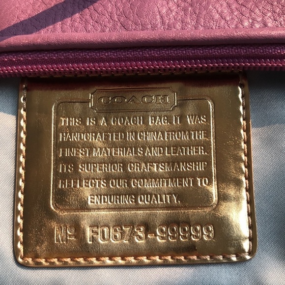 Coach Madison Glazed Wristlet Pochette Lavender NWT flaws - Picture 4 of 14